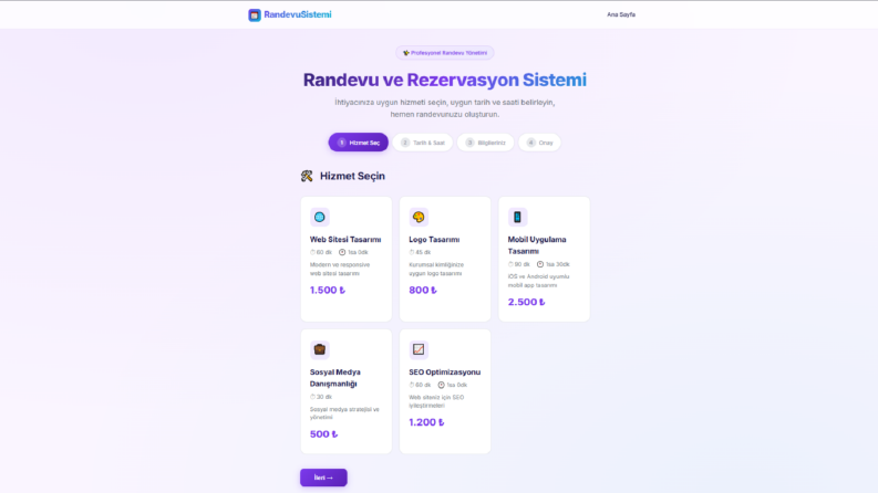 Online Randevu ve Rezervasyon Sistemi