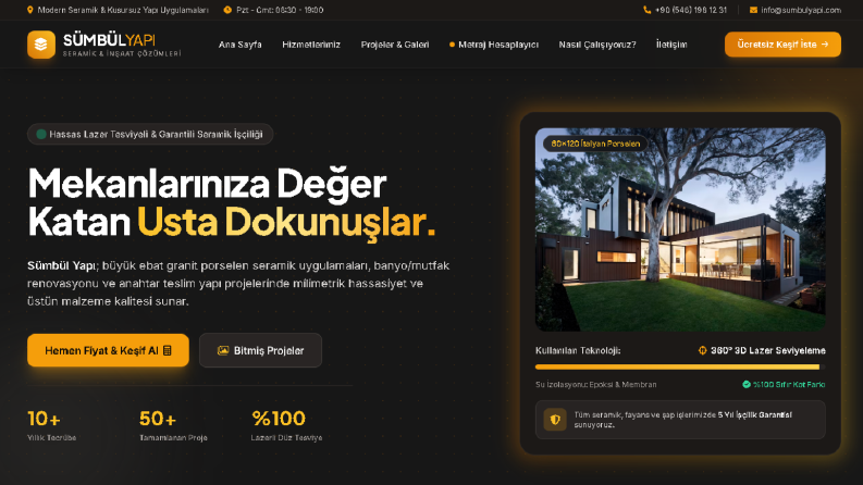 SümbülYapı - Kurumsal Web site Tasarımı