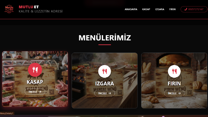 QR Menü Sitesi