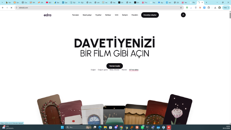 Edra – Dijital Davetiye Oluşturma Platformu