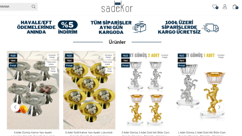 Sadekor.com site kurulumu