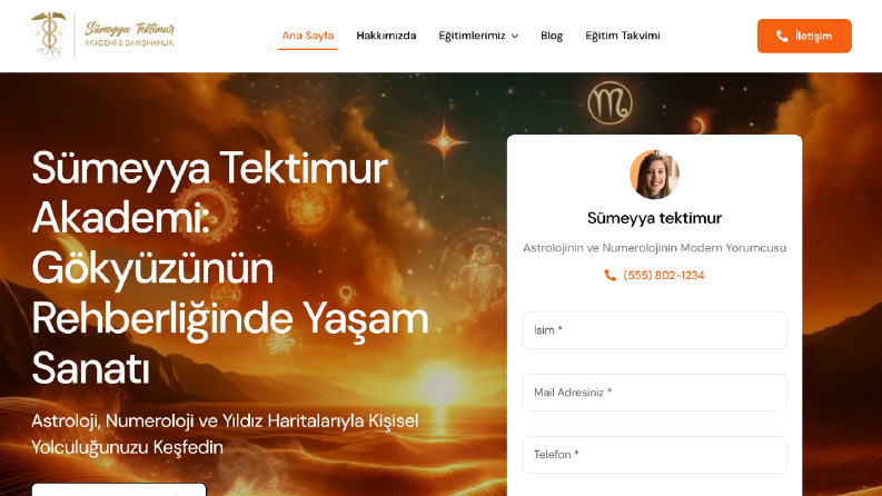 Astroloji & Danışmanlık WordPress Web Sitesi