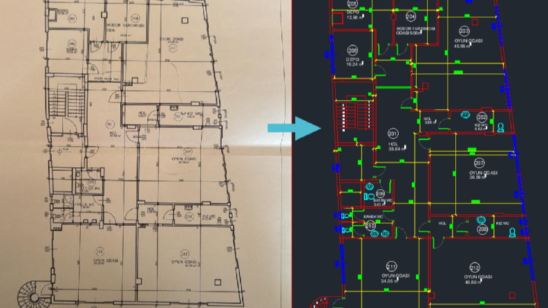 Taslak ve El Çizimlerinin AutoCAD Formatına Dönüştürülmesi
