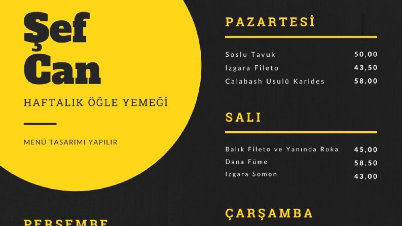 Restaurant & Cafe Menü Tasarımı