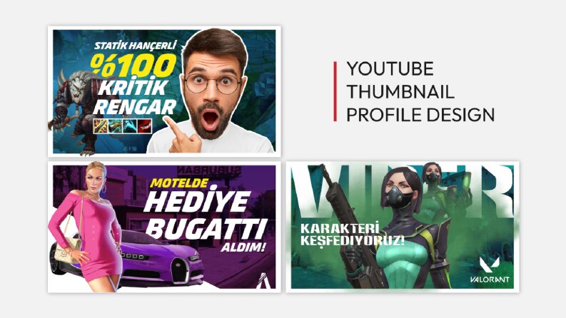 Oyun kanalı için thumbnail tasarımı
