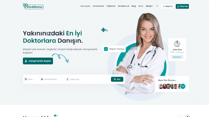 Klinik Doktor Web Yazılımı