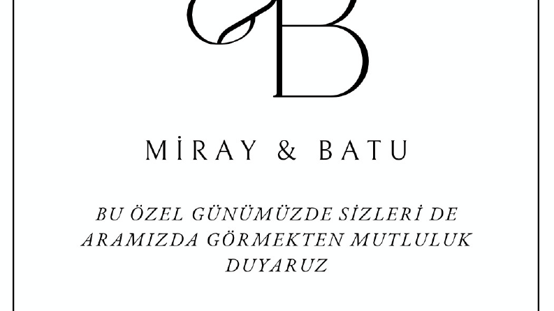 Minimal & Modern Davetiye