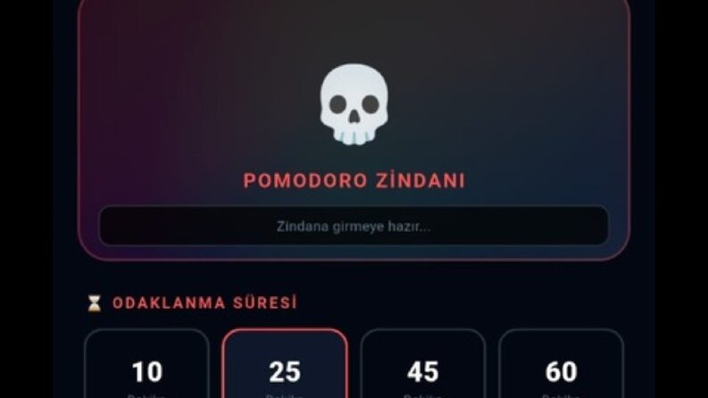 RPG oyun temalı pomodoro