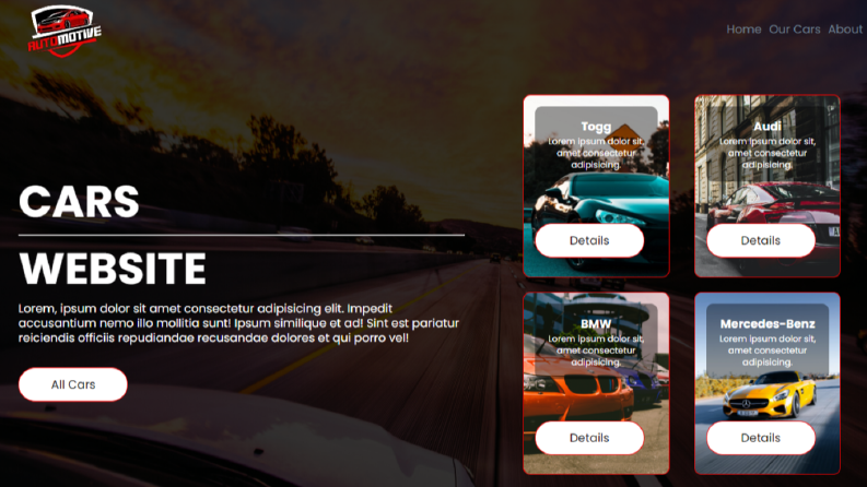 web site arayüz