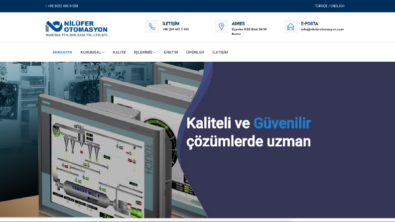 Nilüfer Otomasyon Web Sitesi