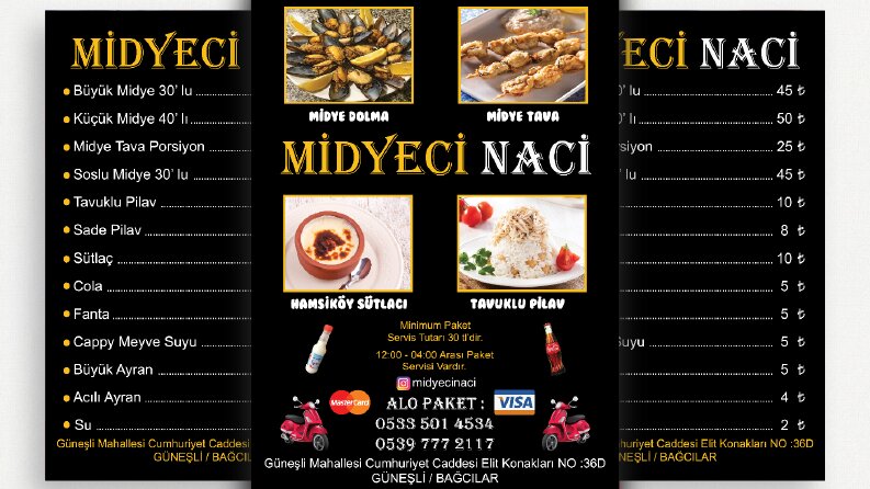 MİDYECİ NACİ - BROŞÜR TASARIMI