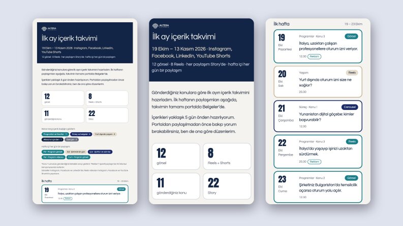 İçerik Takvimi E-postası - Kurumsal Tema