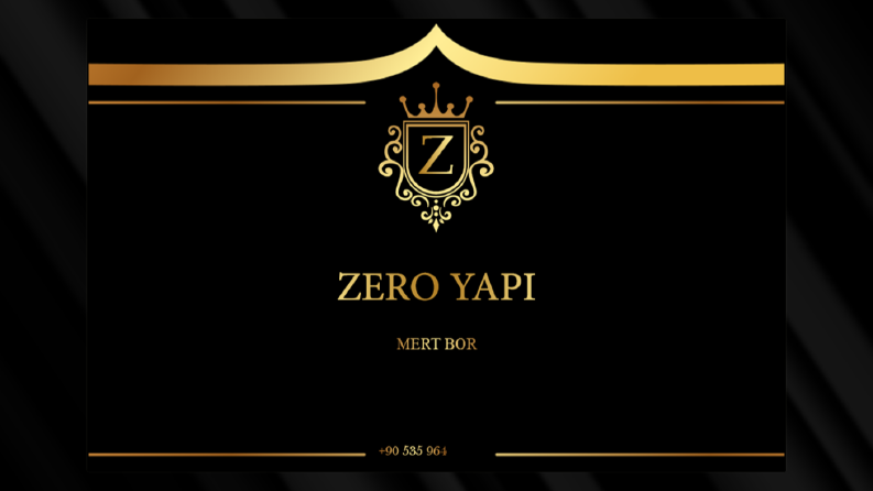 Zero Yapı Sade ve Lüx Kartvizit
