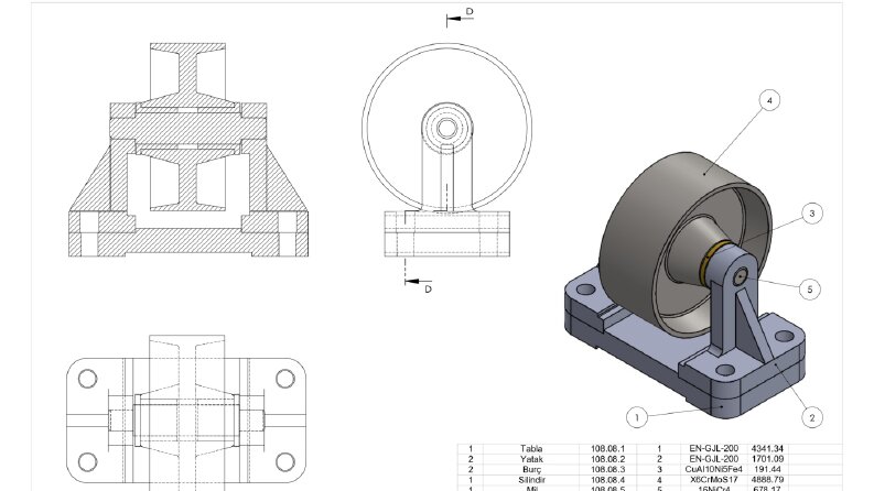 Solidworks Teknik Resim Örnekleri