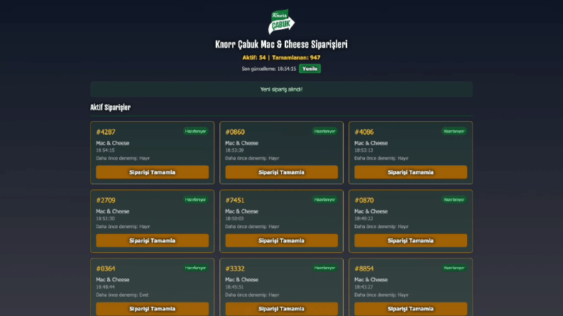 Knorr Etkinlik Uygulaması (Konsept Çalışma)