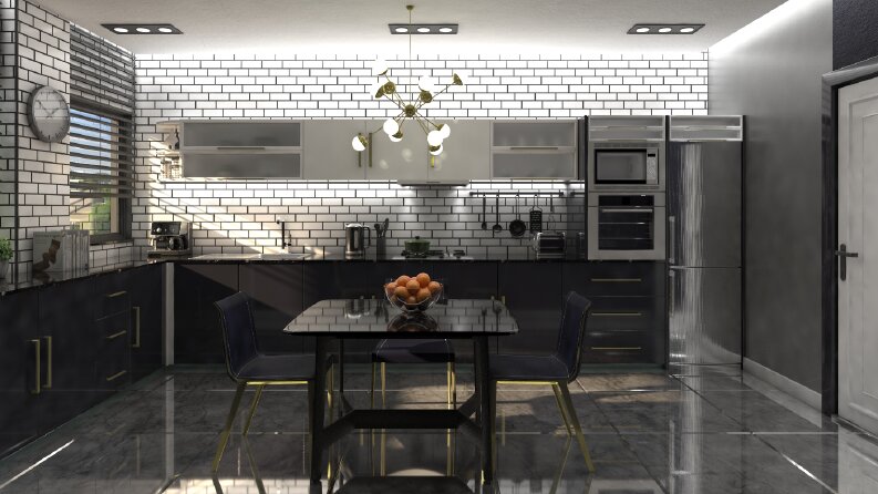 İç Mekan 2d ve 3d tasarım ve modellemesini yapıyorum (Mutfak
