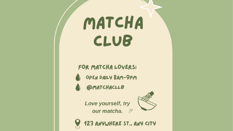 Matcha Cafe-Konsept Afiş Tasarımı