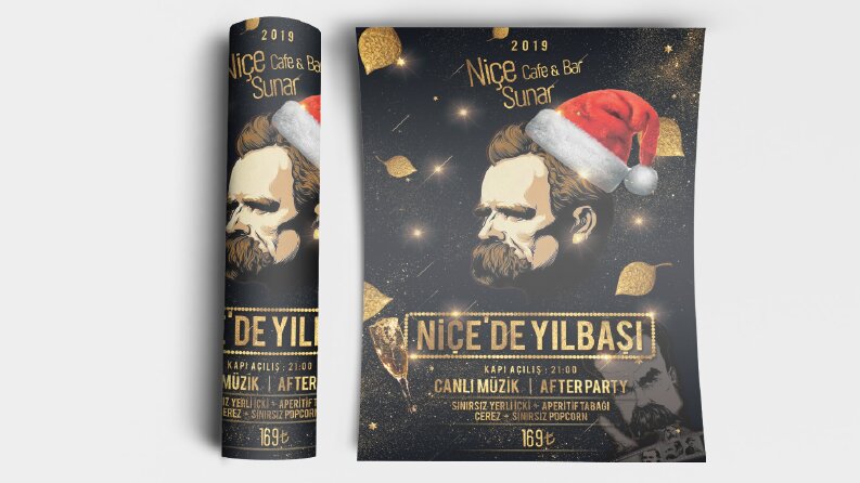 Niçe Cafe Bar Afiş/Poster Tasarımı