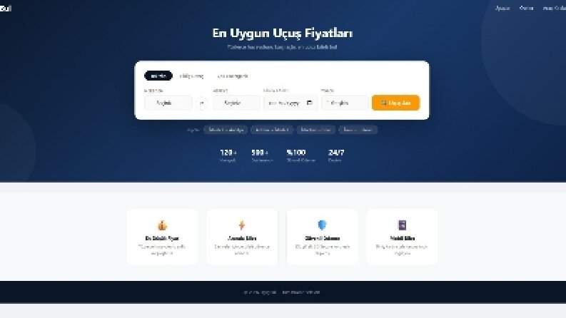 Uçak Bileti Rezervasyon Web Sitesi Tasarımı (UçuşBul)n