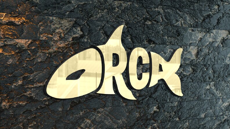 ORCA - orca ismi ile orka balinası şeklinde logo tasarımı