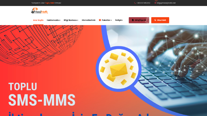 Mesaj Matik Kurumsal Web Sitesi