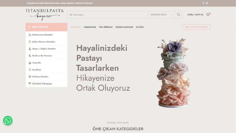 İstanbul Pasta Butik Web Tasarımı