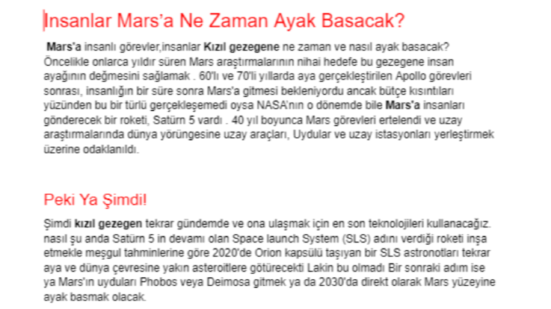 Örnek makale Türkçe