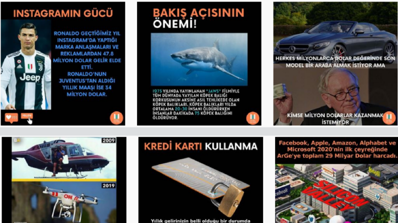 Instagram @gelisimkulturu sayfası içerikleri