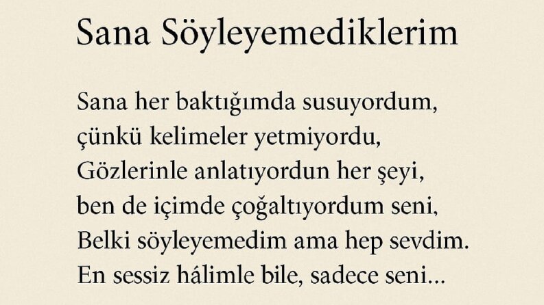 Sana Söylemediklerim