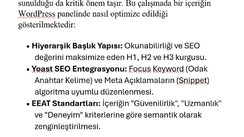 WordPress ve Teknik SEO Uyumlu İçerik Yapısı