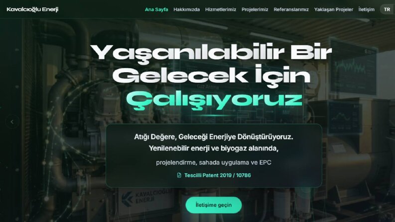 Kavalcıoğlu Enerji kurumsal web sitesi