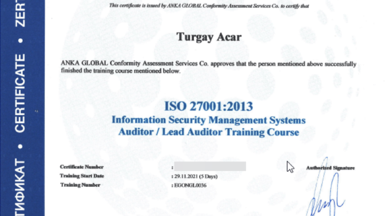ISO 27001 Standart Eğitimi