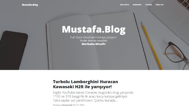 PHP ile Blog Sitesi
