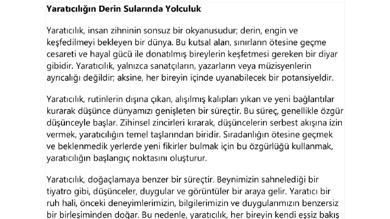 Kelimelerle Dokunan Yaratıcılık: Metin Yazarlığı Portföyüm