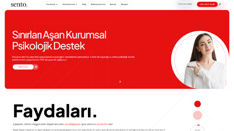 sento - Özelleştirilmiş WordPress sitesi