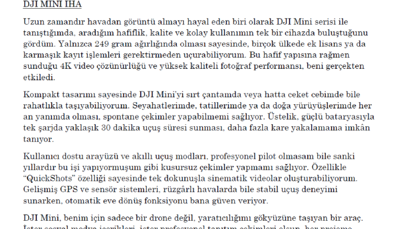 ÜRÜN TANITIMI