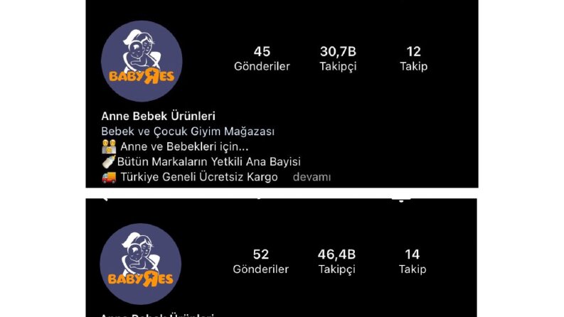 Gerçek takipçi aktarımı öncesi ve sonrası