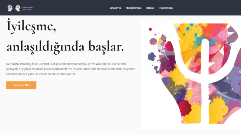 Psikolog Web Sitesi Tasarımı