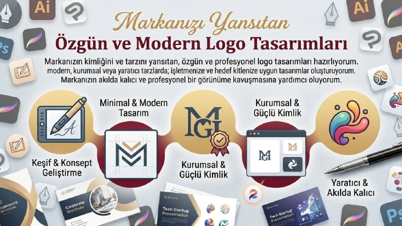 Markanızı yansıtan özgün ve modern logolar tasarlayabilirim