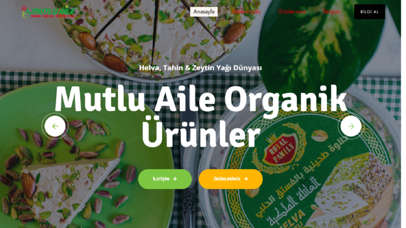 Mutlu-aile Organik Ürün Tanıtım Website