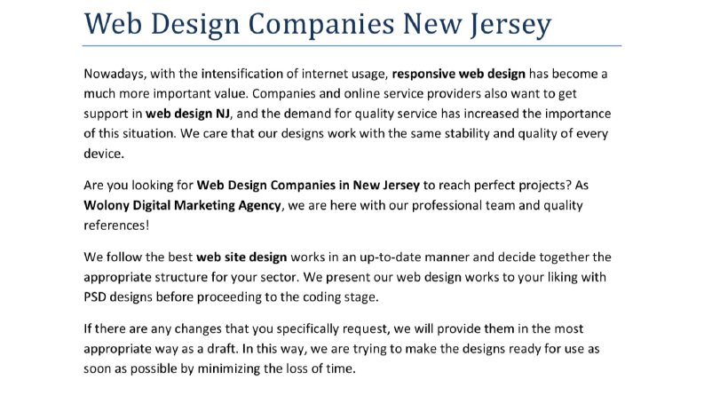 Web Design Companies New Jersey