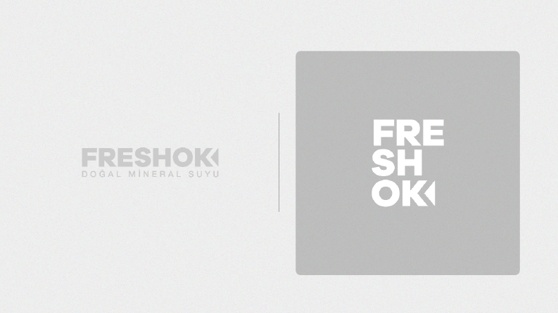 FRESHOK Doğal Mineral Suyu Logo Tasarım