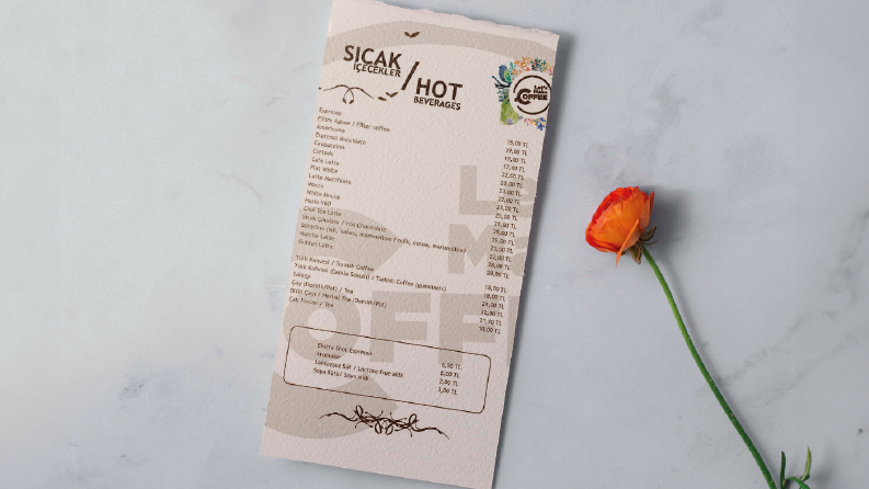 Kafe Menü Tasarımı - Cafe Menu Design