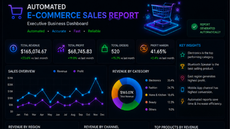 Automated E-Commerce Sales Dashboard
