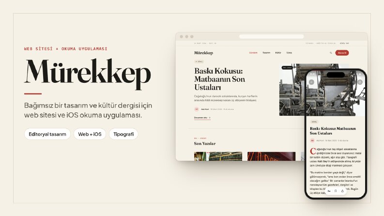 Mürekkep — Dergi Web Sitesi ve Okuma Uygulaması