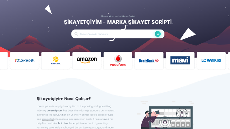 Özel şikayet scripti