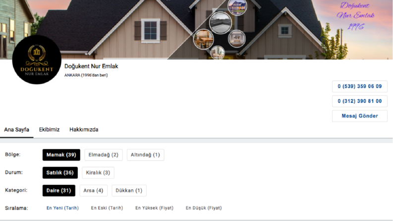 Emlak Web Sitesi 