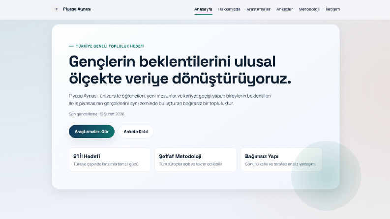 Piyasa Aynası Platformu Web Sitesi