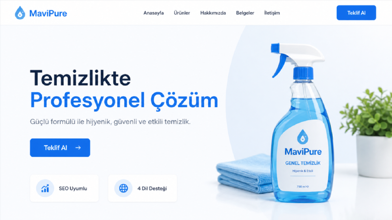 Kurumsal Ürün Tanıtım Web Sitesi Tasarımı