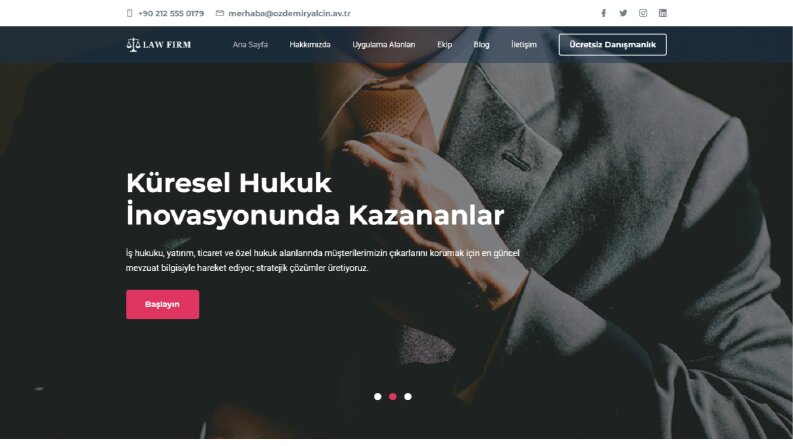 Hukuk Firması Landing Page Tasarımı